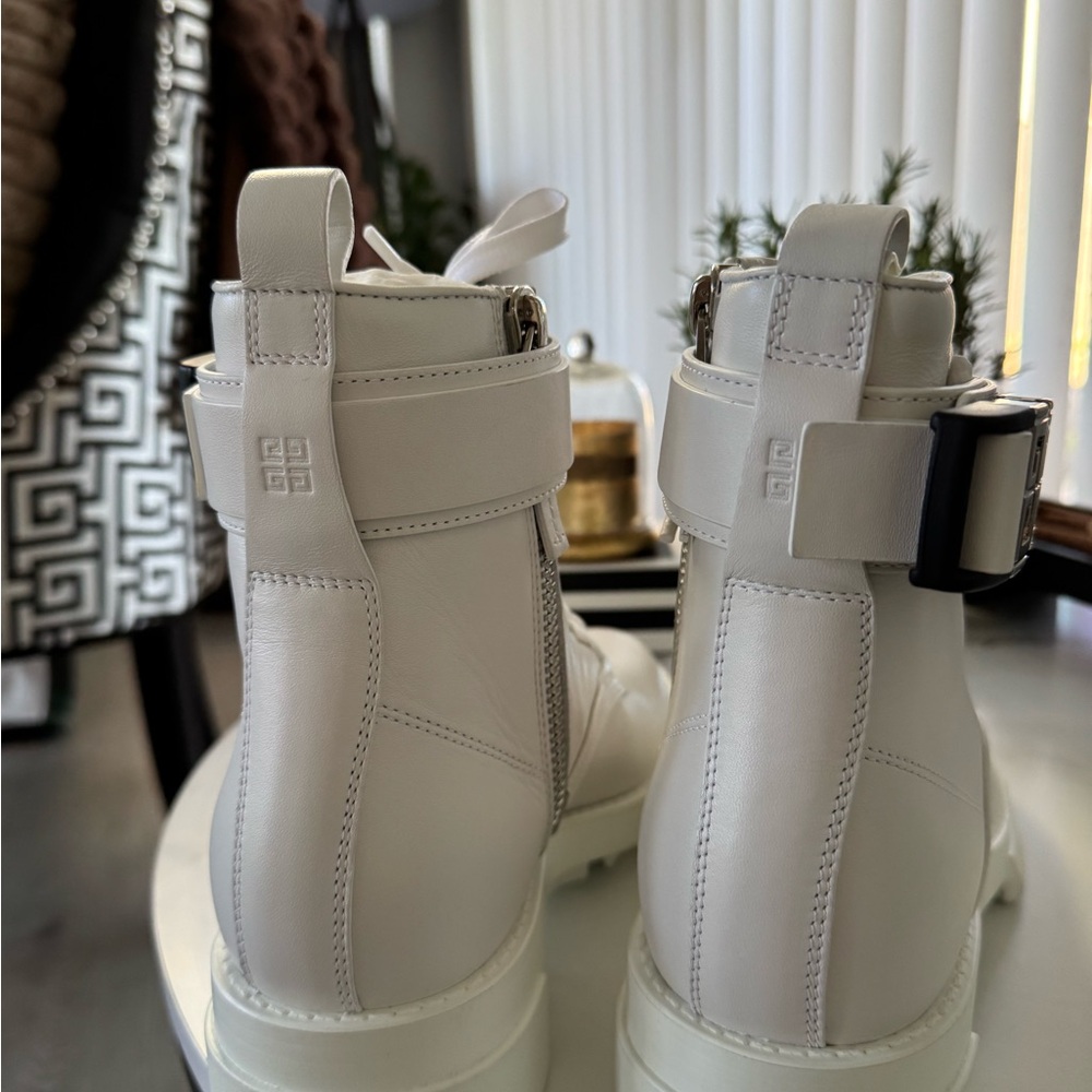 Authentic Givenchy Women's White Combat Boots - image 8